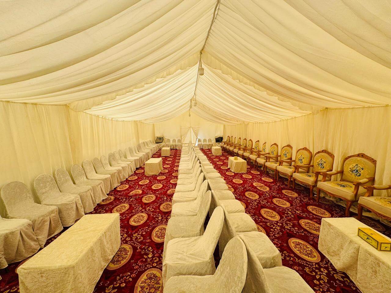 إضاءة ليلية لخيمة عزاء