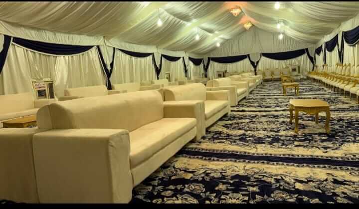 تجهيز داخلي لخيمة عزاء